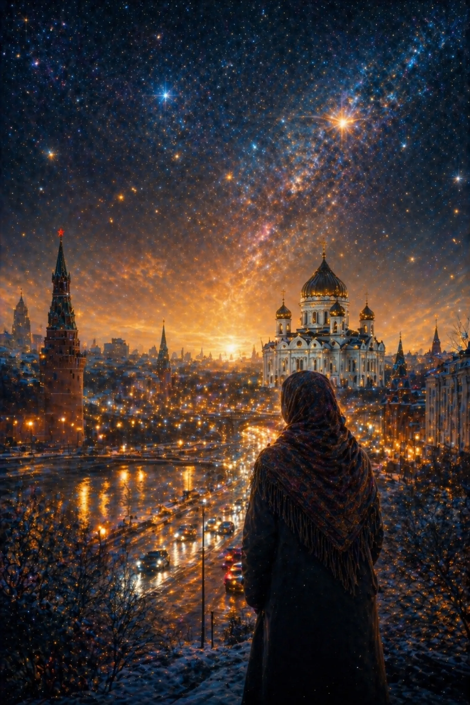 Иллюстрация к стихотворению «Москва! Как много в этом звуке»
